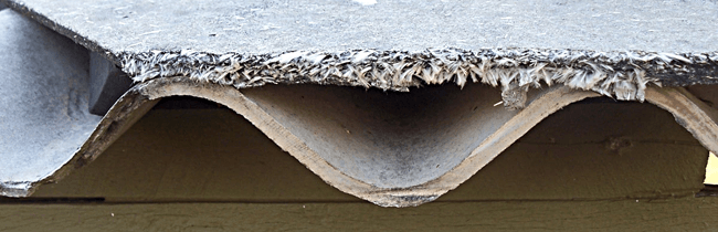 Asbestos can still be found in ceilings, walls, even floor tiles and guttering – basically in any type of building built before 2000